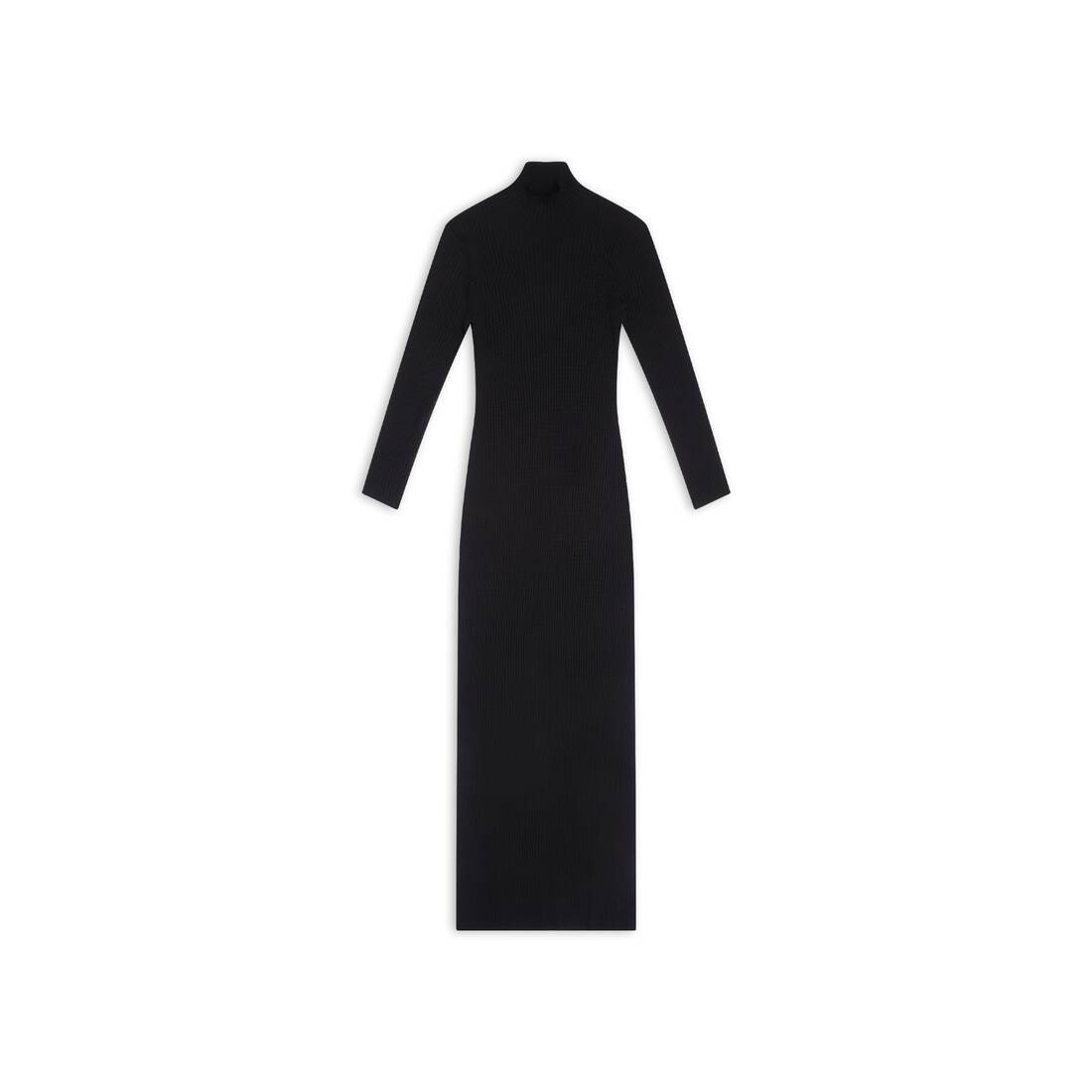 Women's Fitted Dress in Black - 1