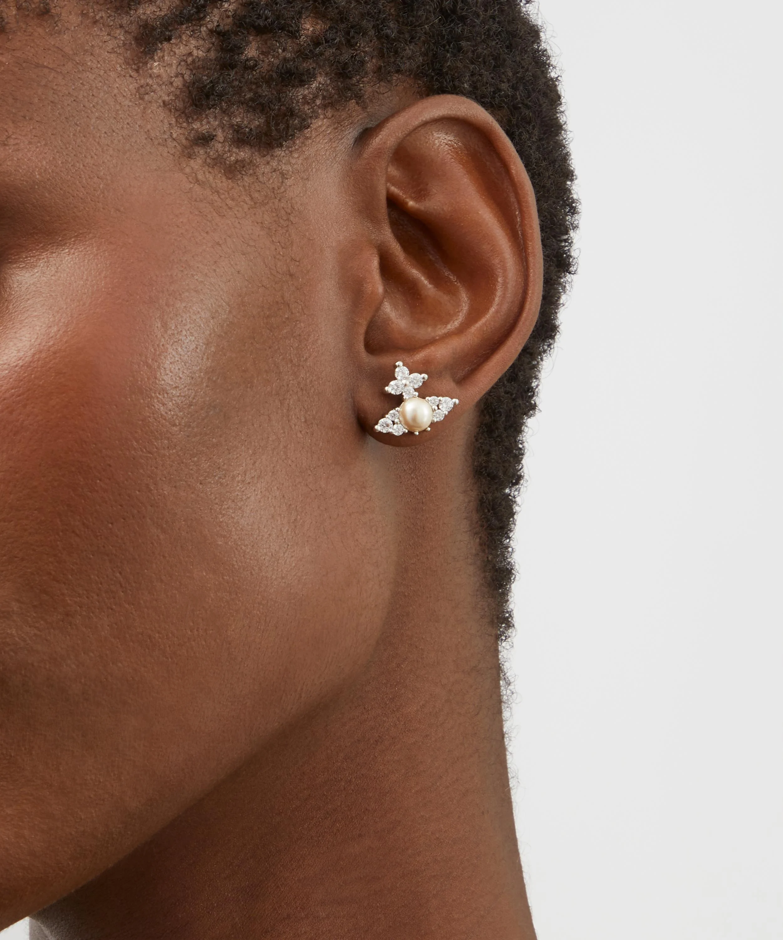 Silver-Tone Feodora Stud Earrings - 1