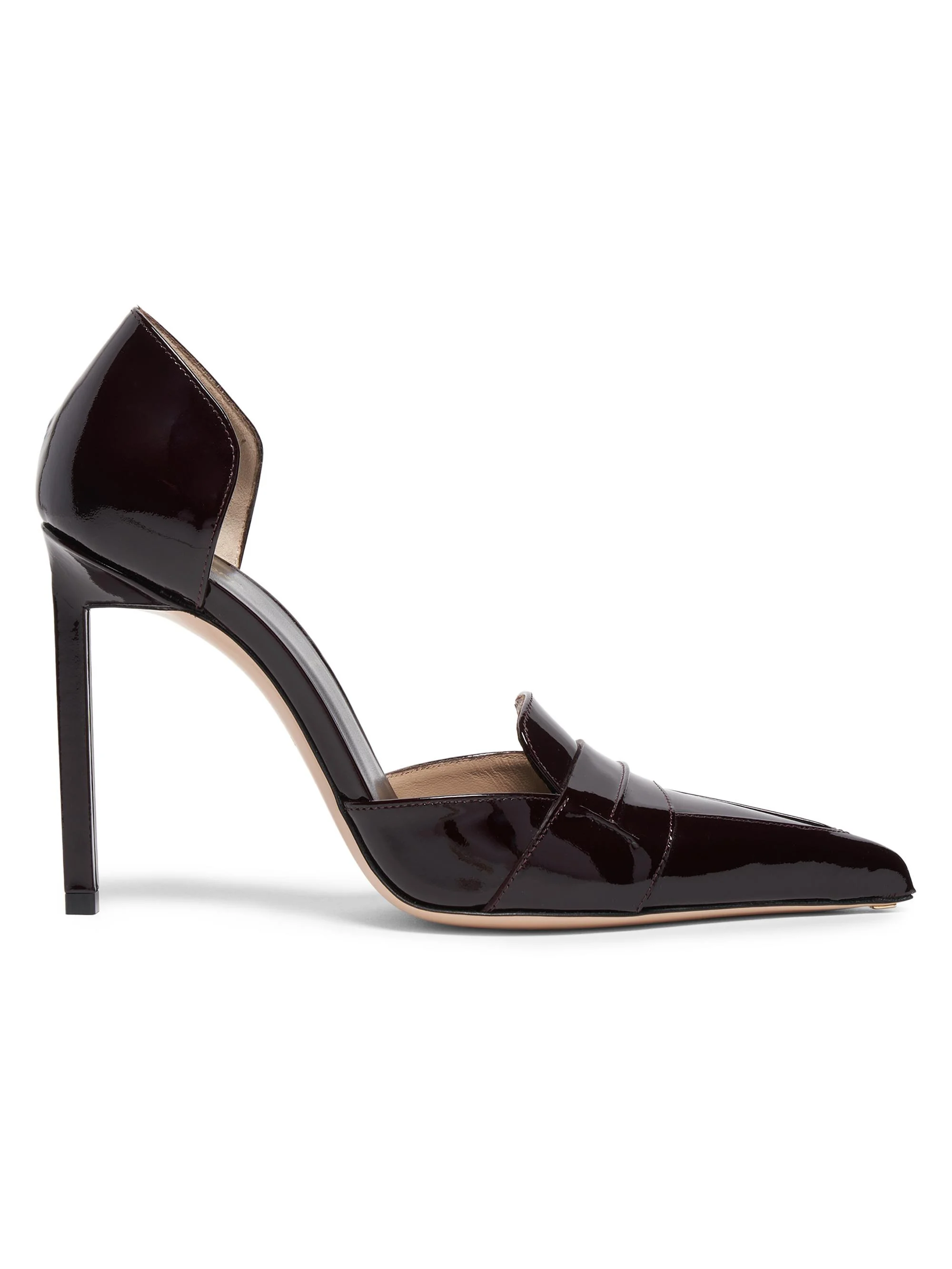 Women's 105MM Patent Leather D'Orsay Pumps - Black - 1