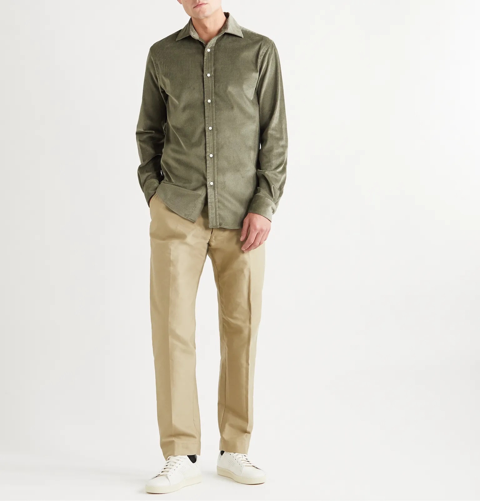 Cotton and Cashmere-Blend Corduroy Shirt - 2