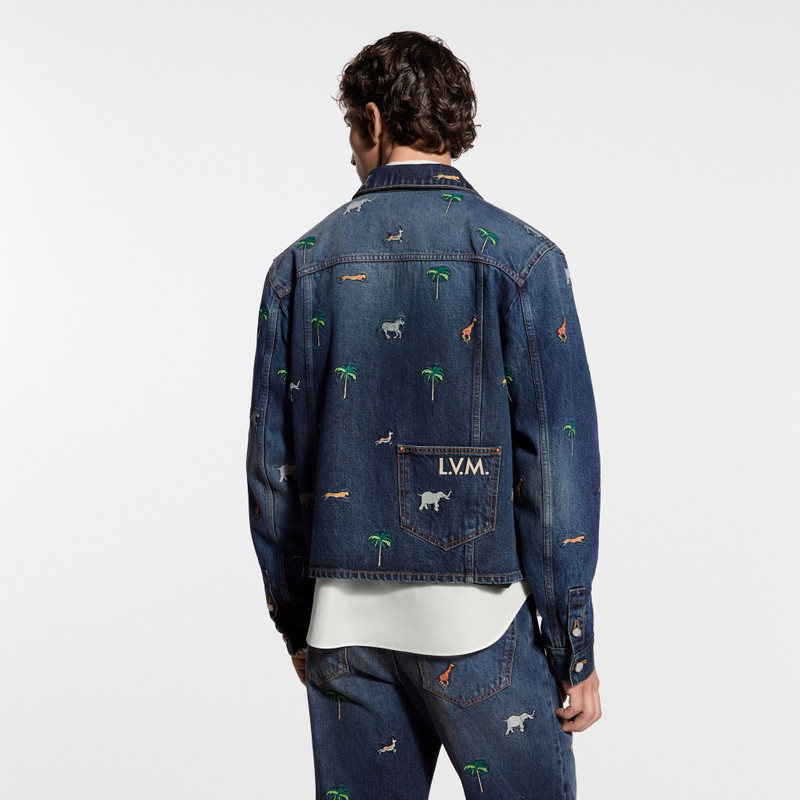 LV x The Darjeeling Limited Embroidered Long-Sleeved Denim Shirt 5