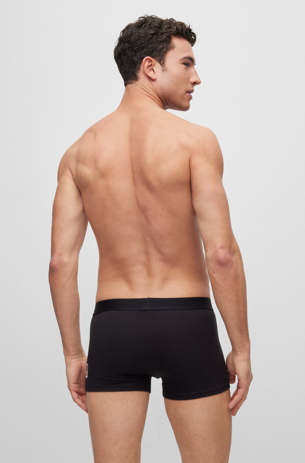 TWO-PACK OF STRETCH-COTTON TRUNKS WITH LOGO WAISTBANDS - 3