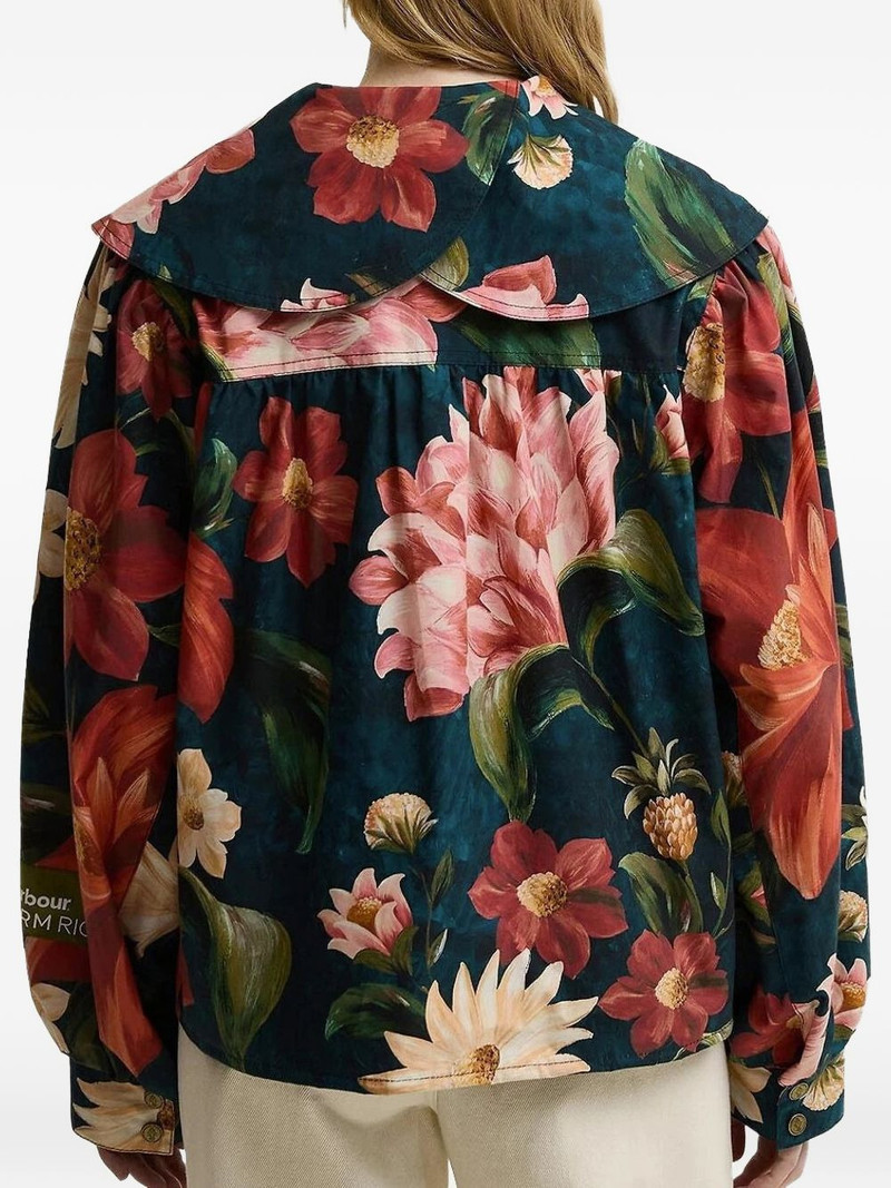x FARM Rio floral-print collared jacket 5