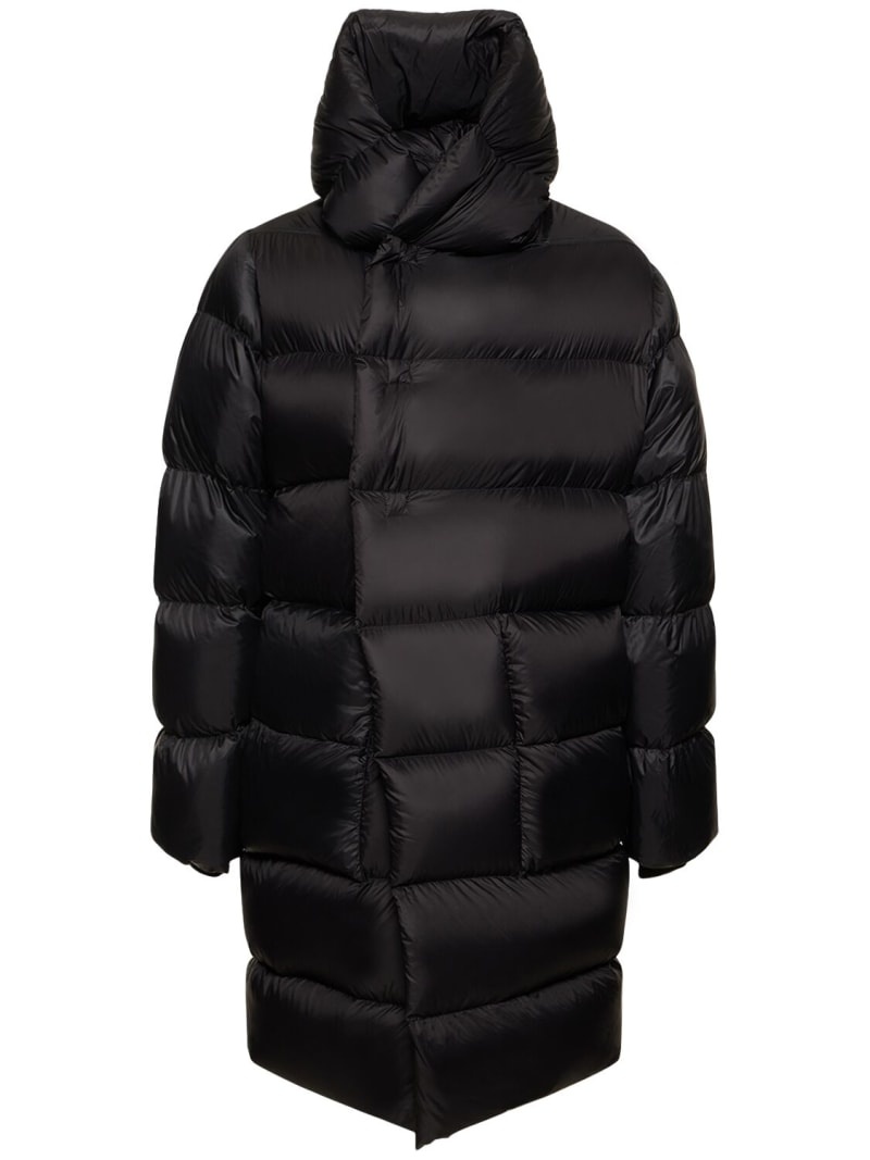 Liner hooded long down jacket - 1