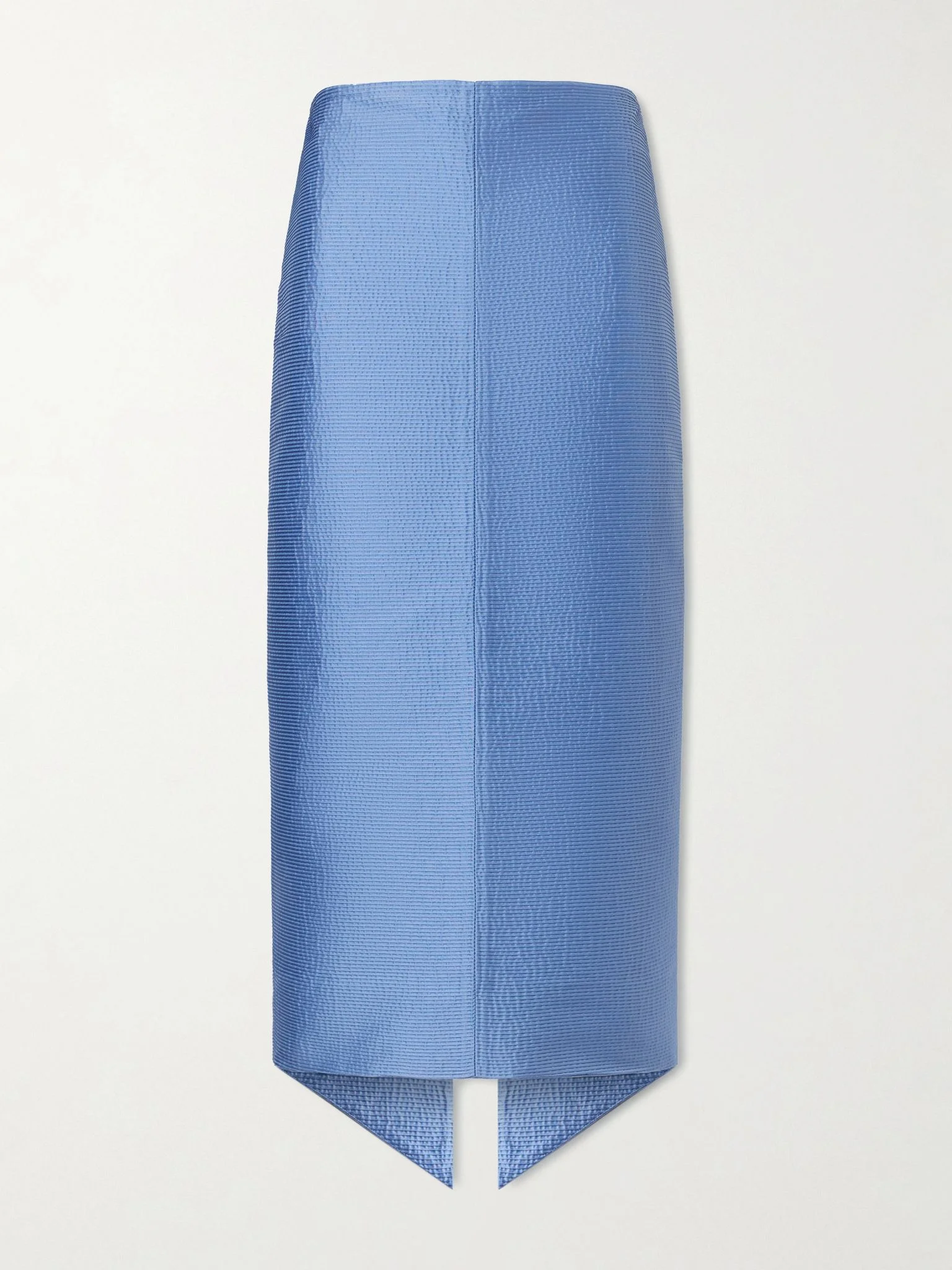 Asymmetrical satin-jacquard midi skirt Blue - 1