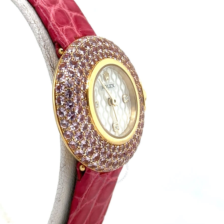 Pre-owned Rolex Cellini Quartz Diamond Ladies Watch 6201 - 3