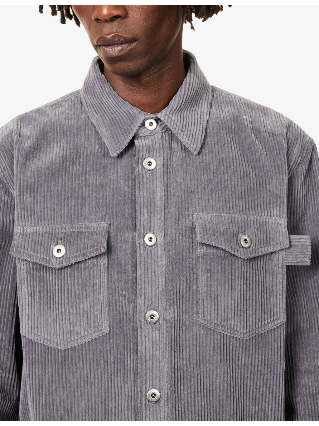 Corduroy Long-Sleeve Cotton Shirt - 5