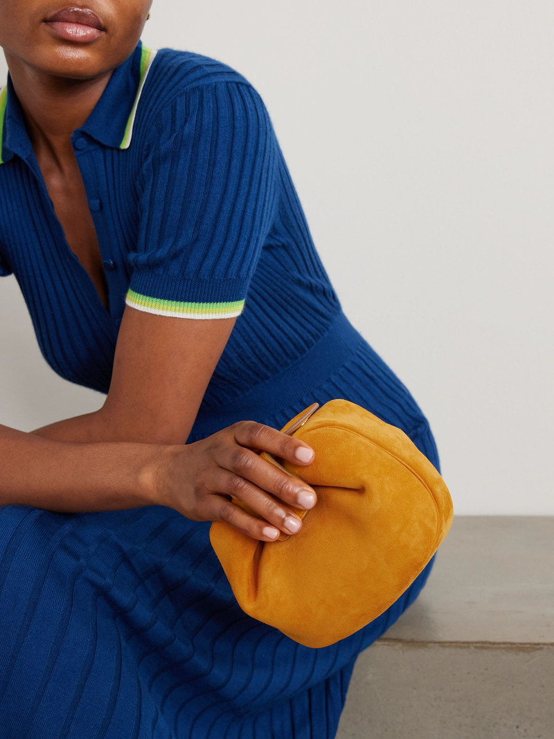 GABRIELA HEARST Soft Demi suede clutch Marigold outlook