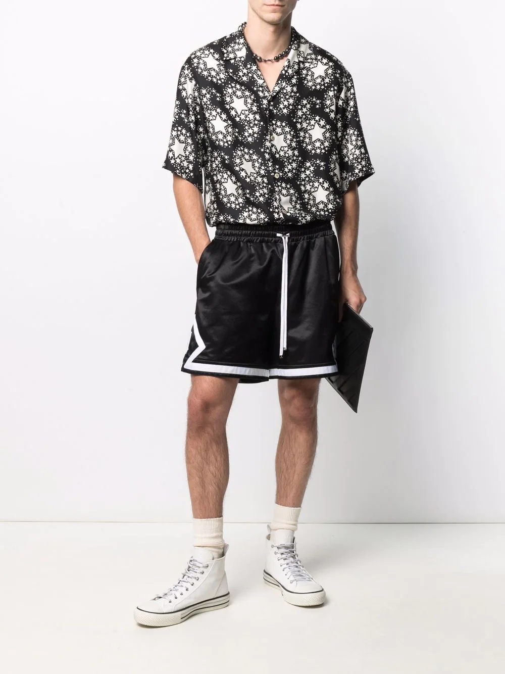 logo patch track shorts - 2