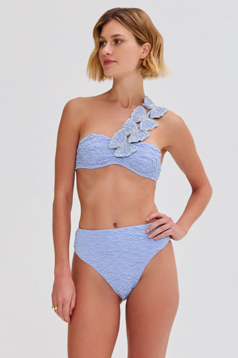 PAPILLON JACQUARD HIGH WAIST BIKINI BOTTOM 1