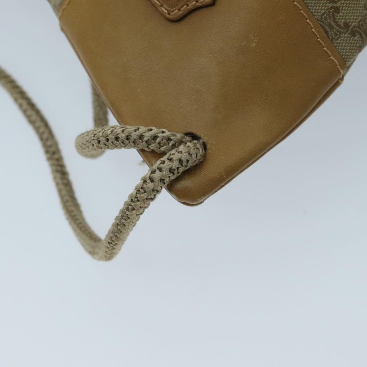 CELINE Macadam Canvas Shoulder Bag Coated Canvas Beige - 11