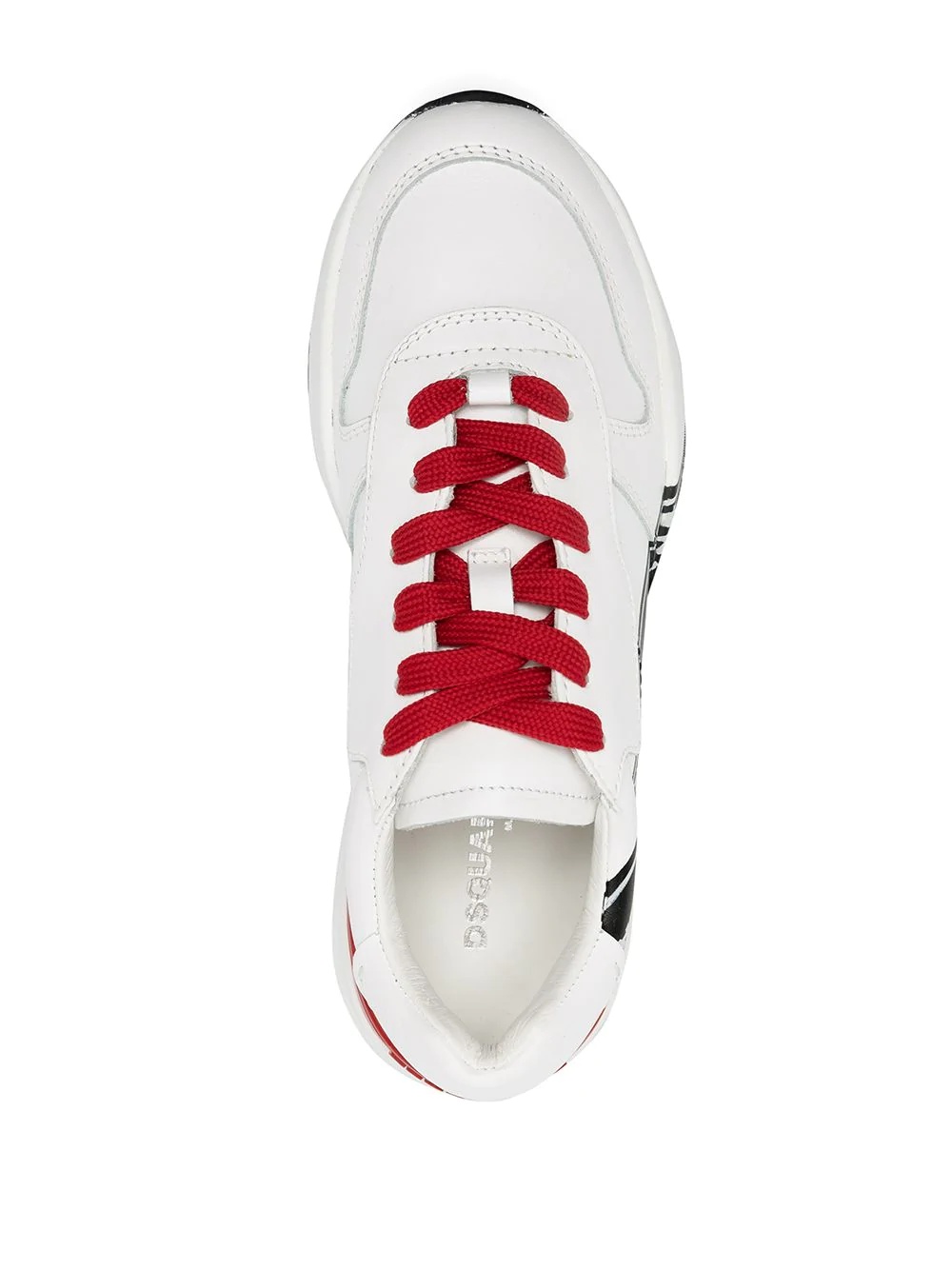 logo-tape chunky sneakers - 4