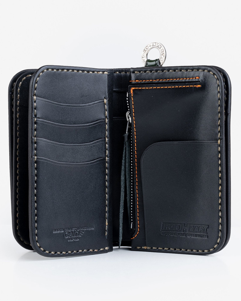 Iron Heart IHG-02-GRN Medium Shell Cordovan Wallet - Green outlook