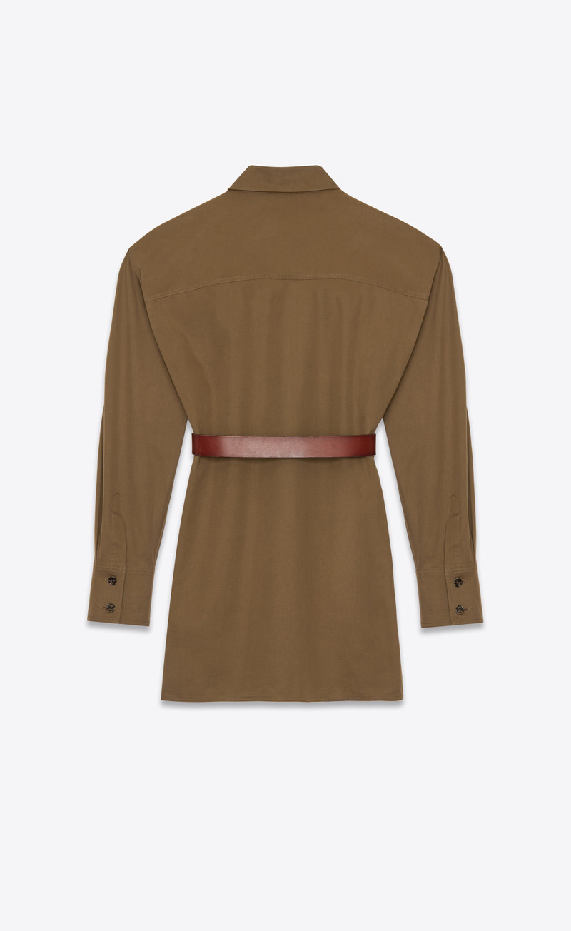SAINT LAURENT saharienne shirt in cotton twill outlook