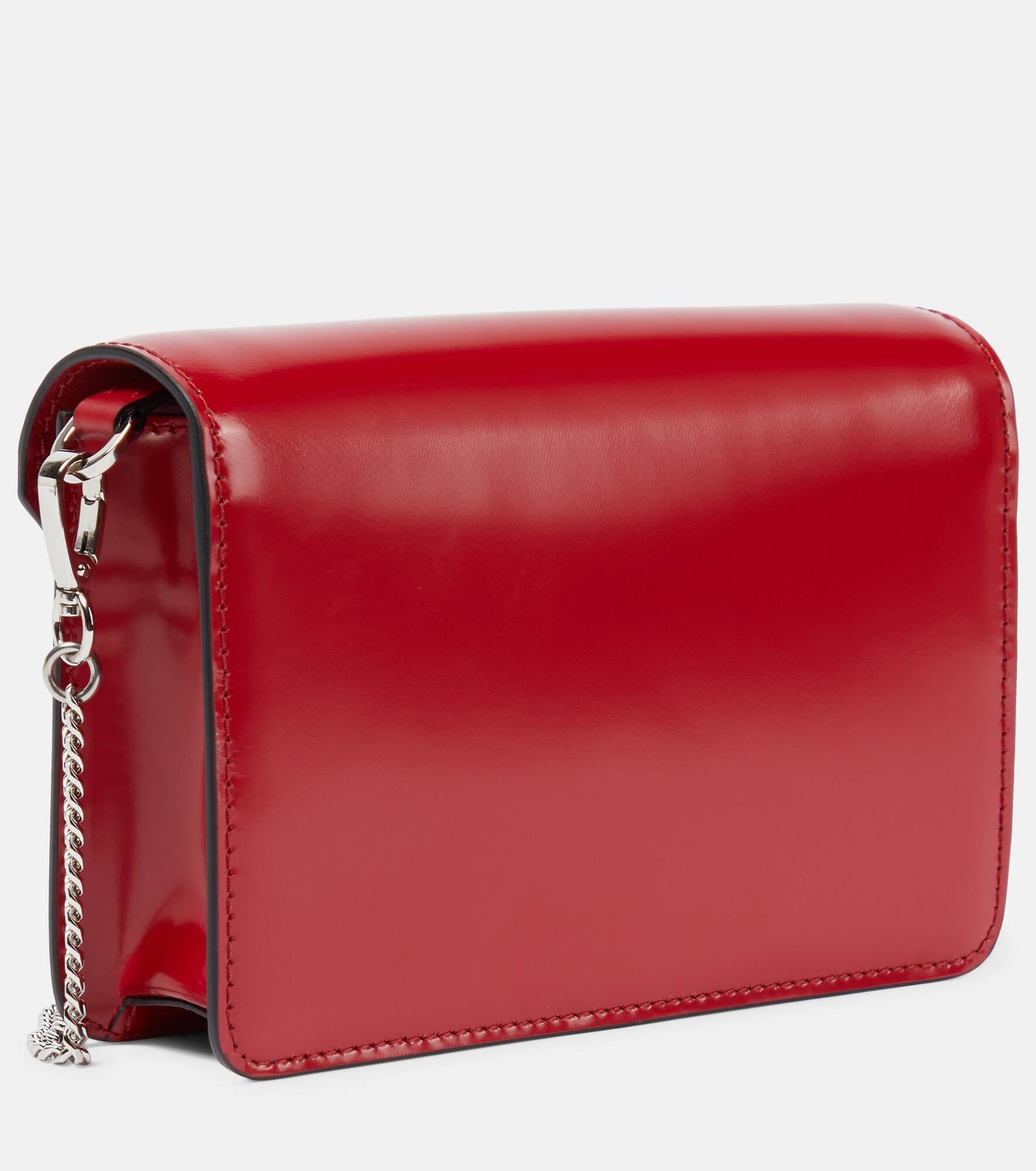 Small logo leather crossbody bag - 4