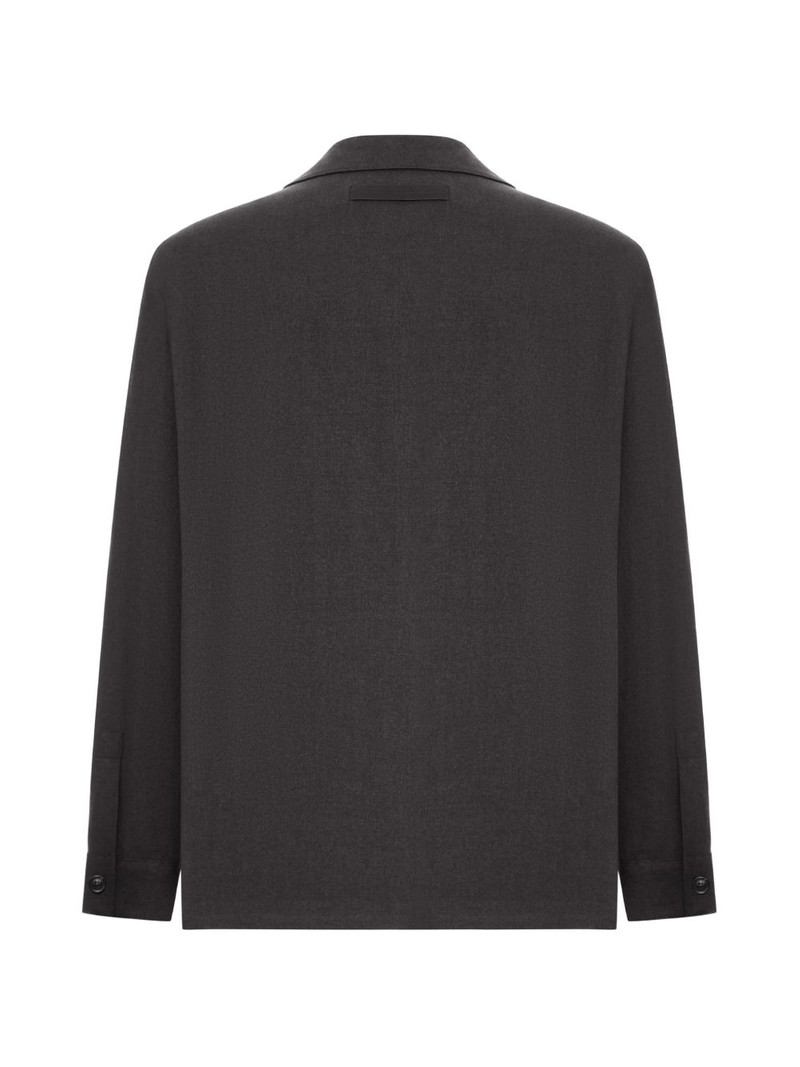 ZEGNA linen patch-pocket jacket outlook
