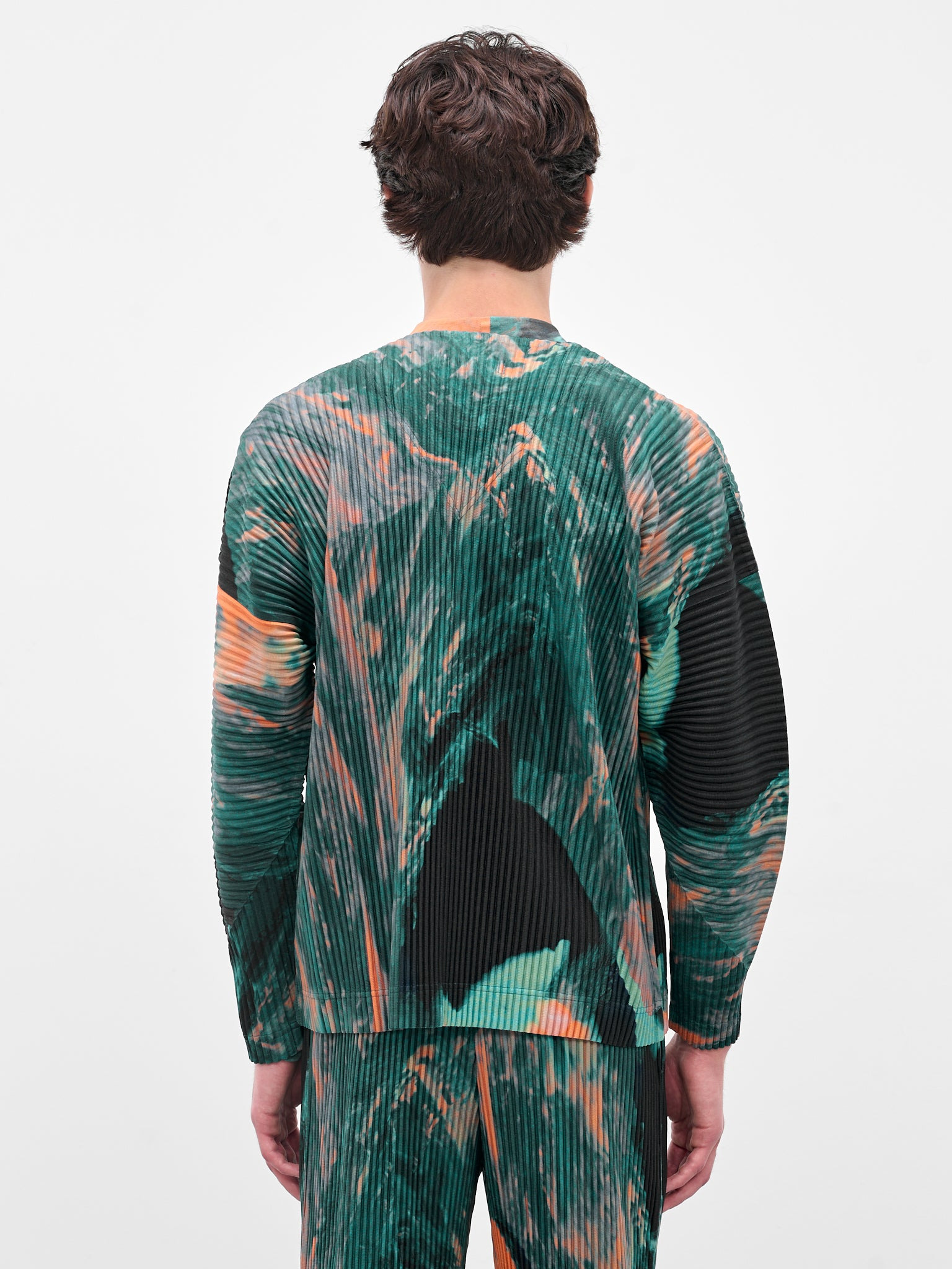 Green Agate Pleated Cardigan - 3