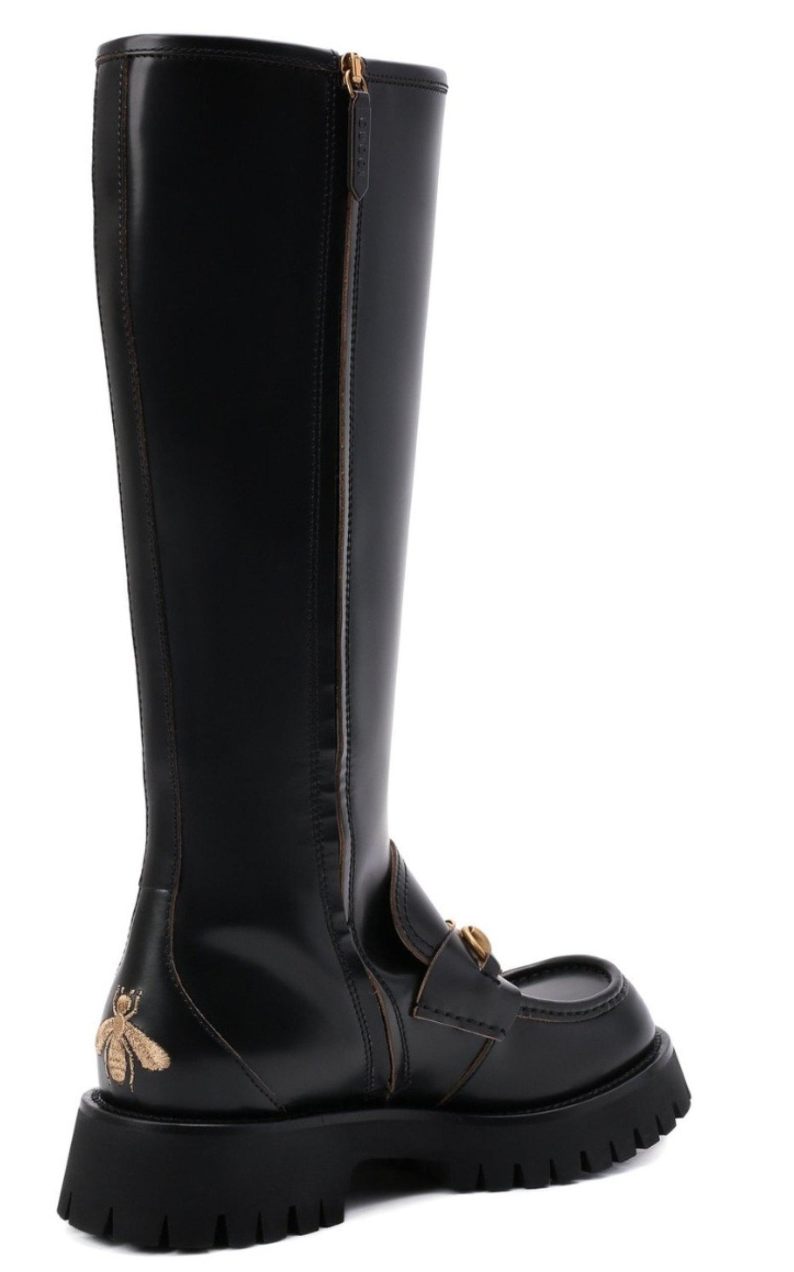Horsebit Detail Knee-high Boots - 6
