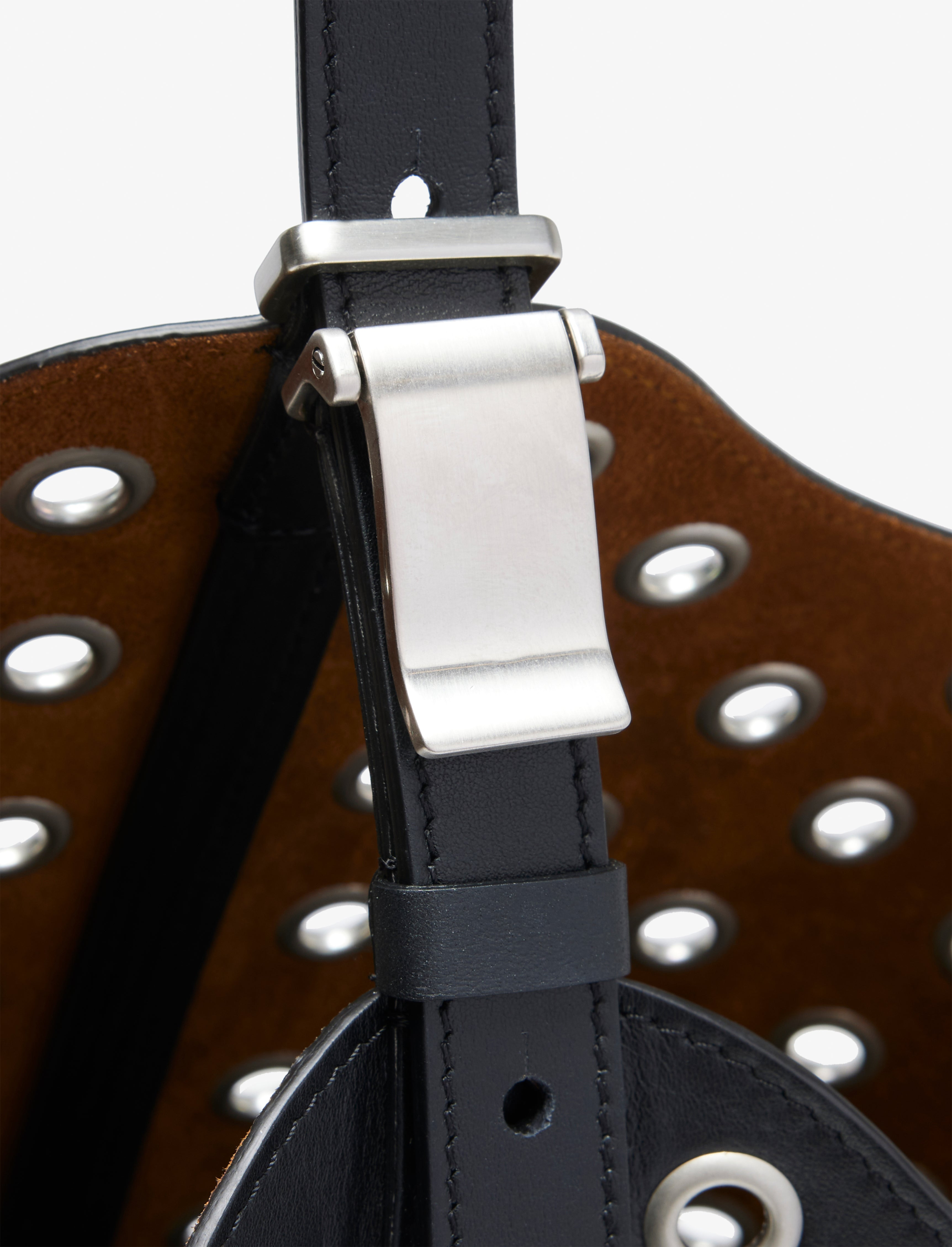 Brant Bucket Bag in Eyelet Covered Smooth Calf - 9