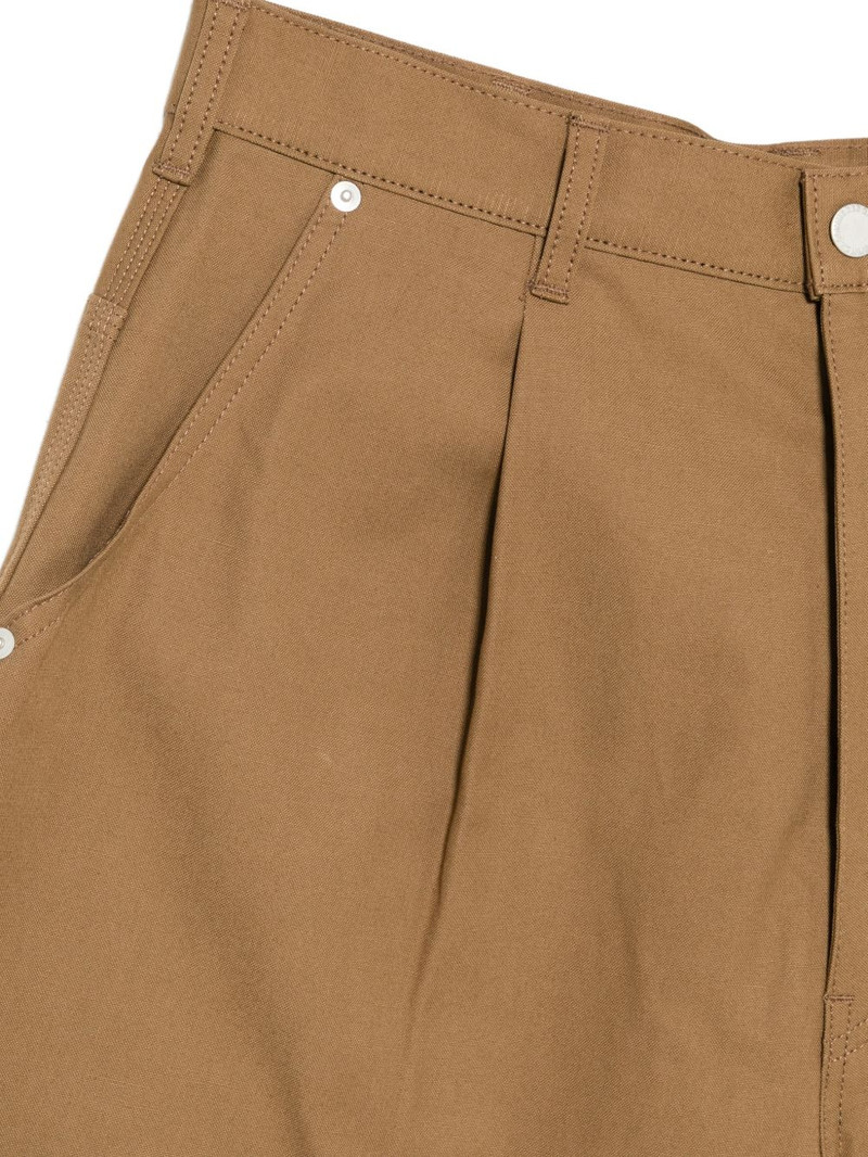 pleated-front pocket-detail shorts 3