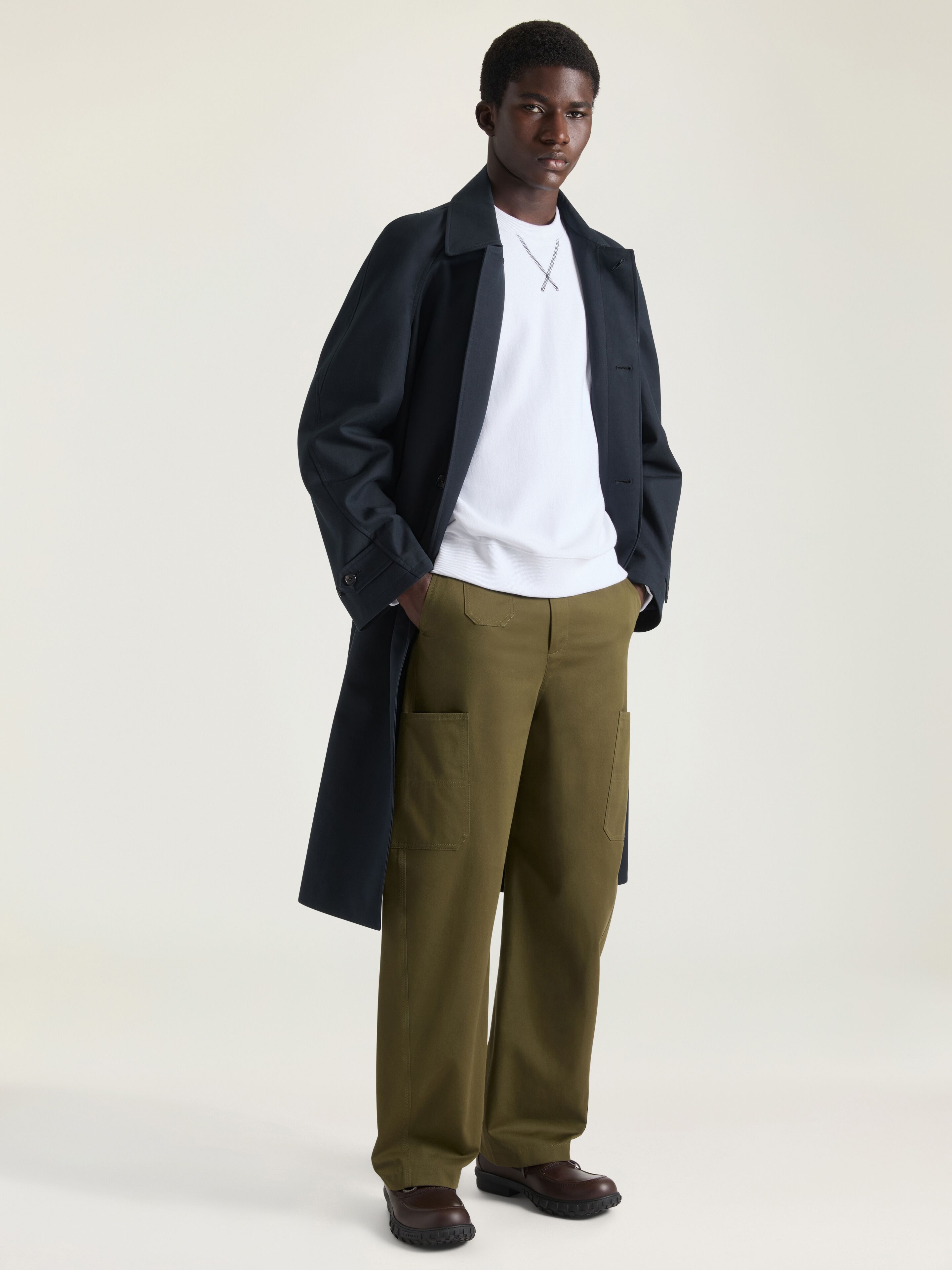 COUTURE SEAM TROUSERS IN COTTON EMBROIDERED GIVENCHY PARIS - 3