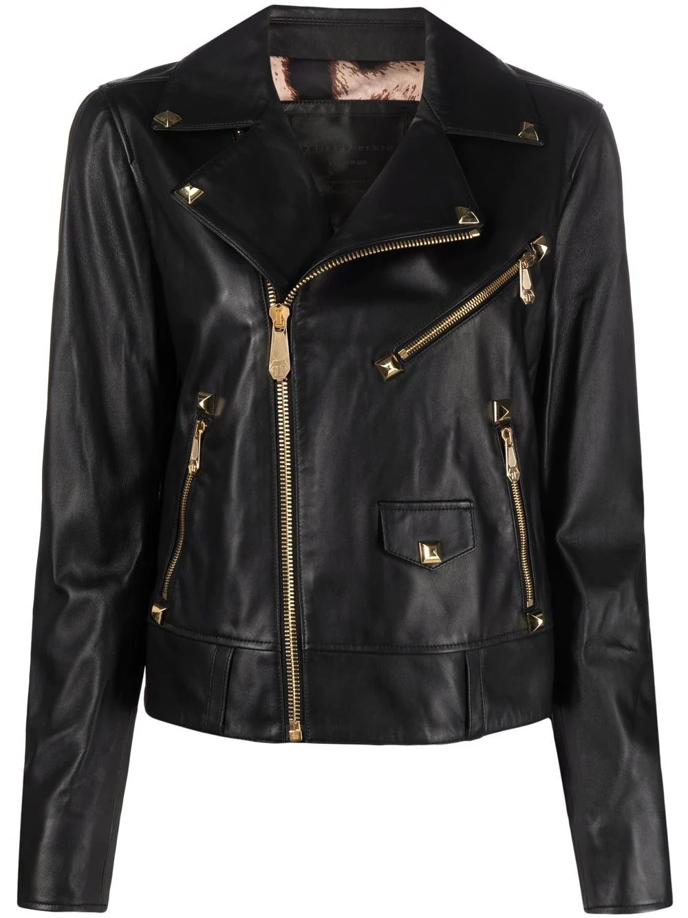 studded biker jacket - 1