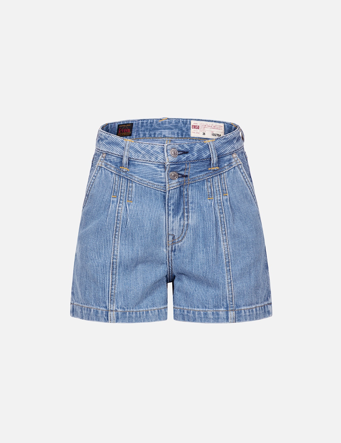 SEAGULL AND LOGO PRINT FASHION FIT DENIM SHORTS - 1