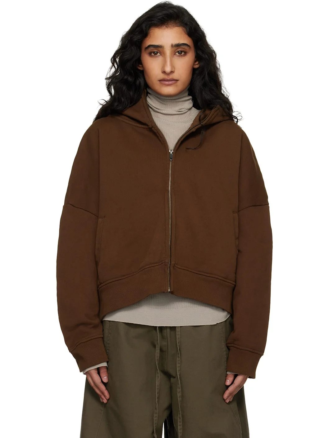 Brown Eternal Zip Hoodie - 1