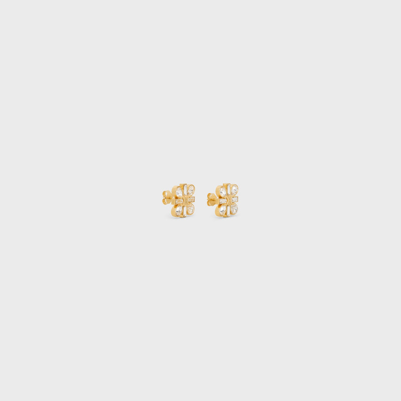 CELINE Celine Daisy Earrings in Strass and Brass with Gold Finish outlook