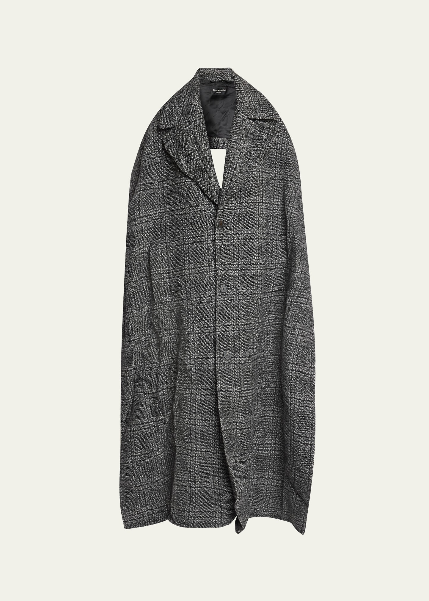 Check Coat Stole - 1