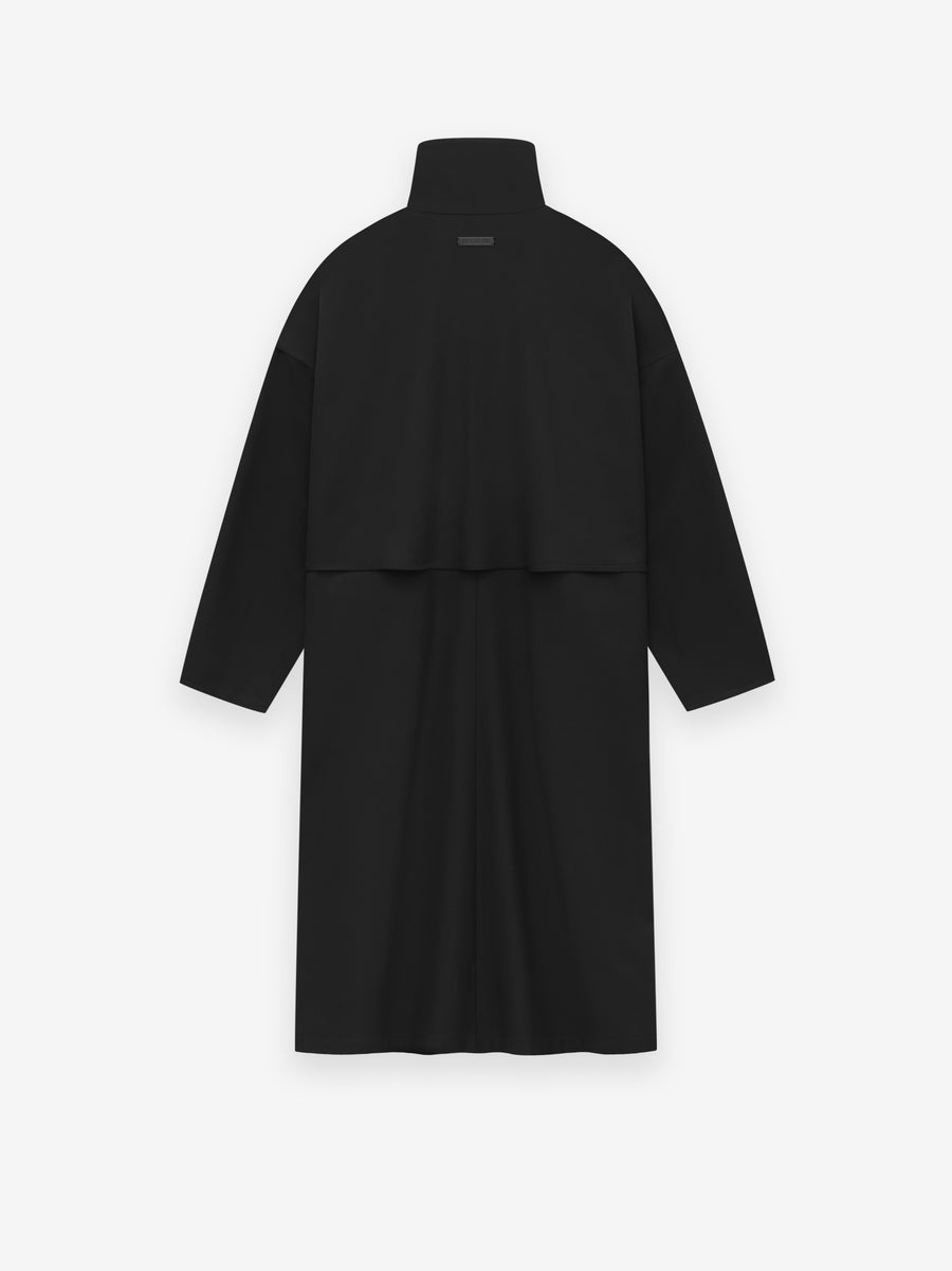 Wool High Neck Trench - 4