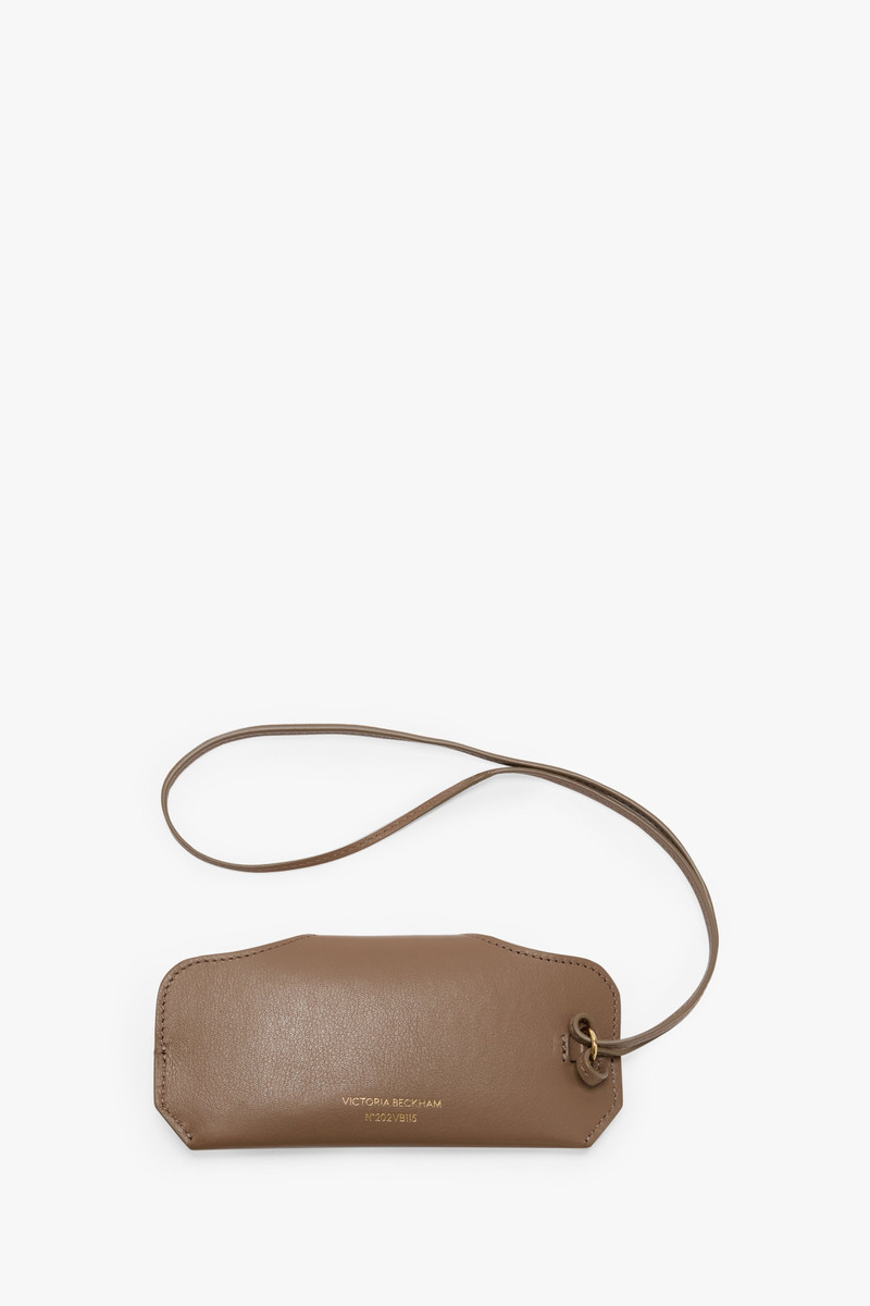 Sunglasses Case In Dove Grey Leather 3