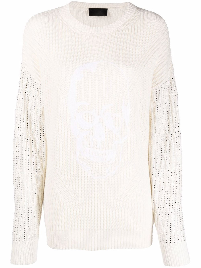 crystal-embellished knitted jumper 1