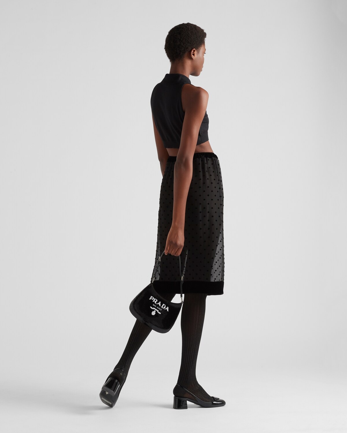 Cropped cashmere and silk top - 5