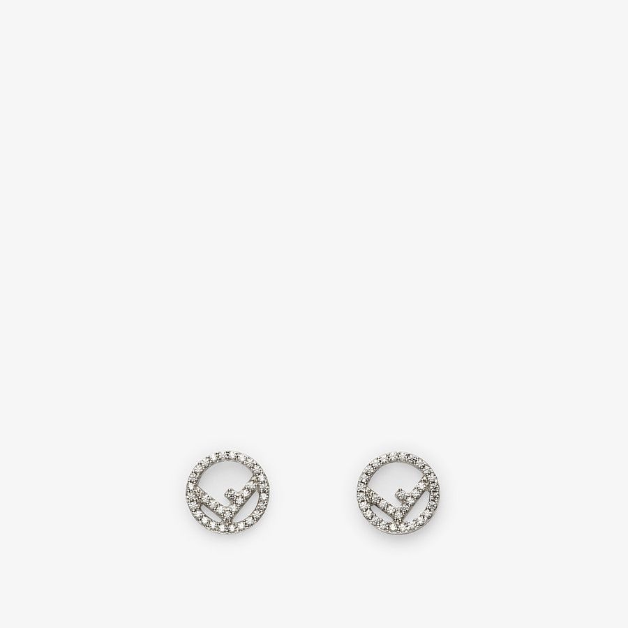 Palladium-colored earrings - 1