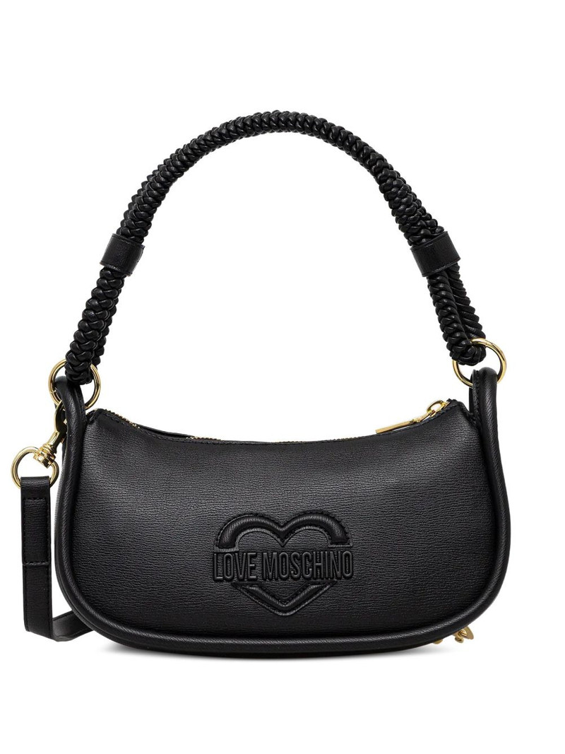 logo-detail braided-handle tote bag 1