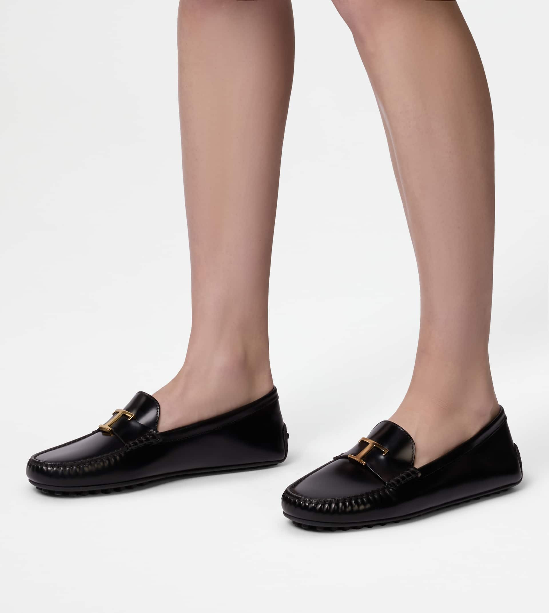 CITY GOMMINO DRIVING SHOES IN LEATHER - BLACK - 8
