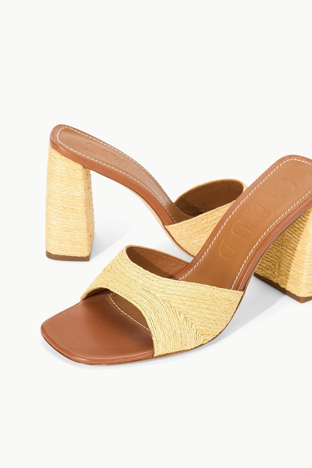 STAUD SLOANE HEEL NATURAL RAFFIA - 7