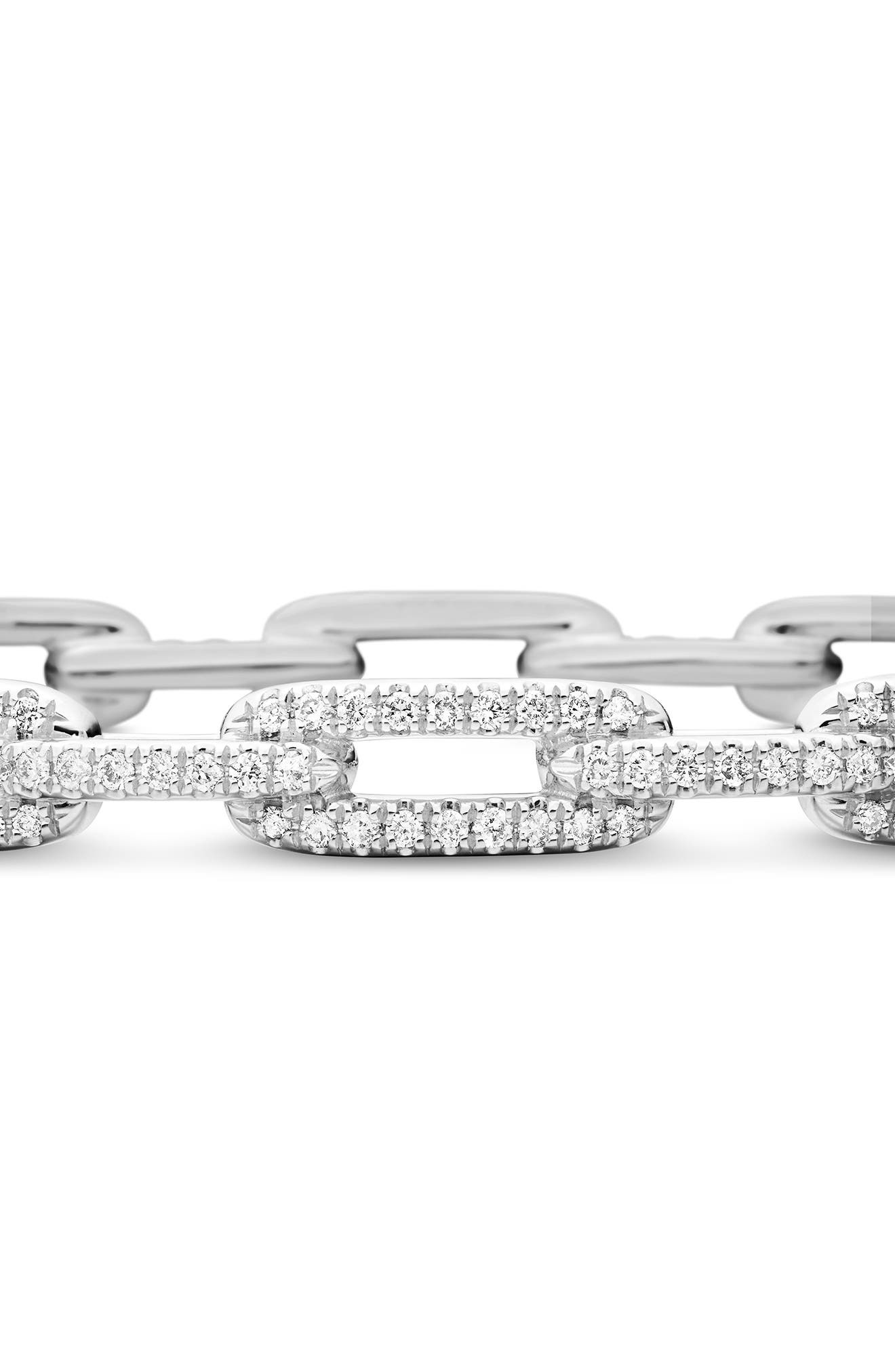 David Yurman Stax 18K Gold Chain Link Bracelet with Diamonds in White Gold at Nordstrom - 4