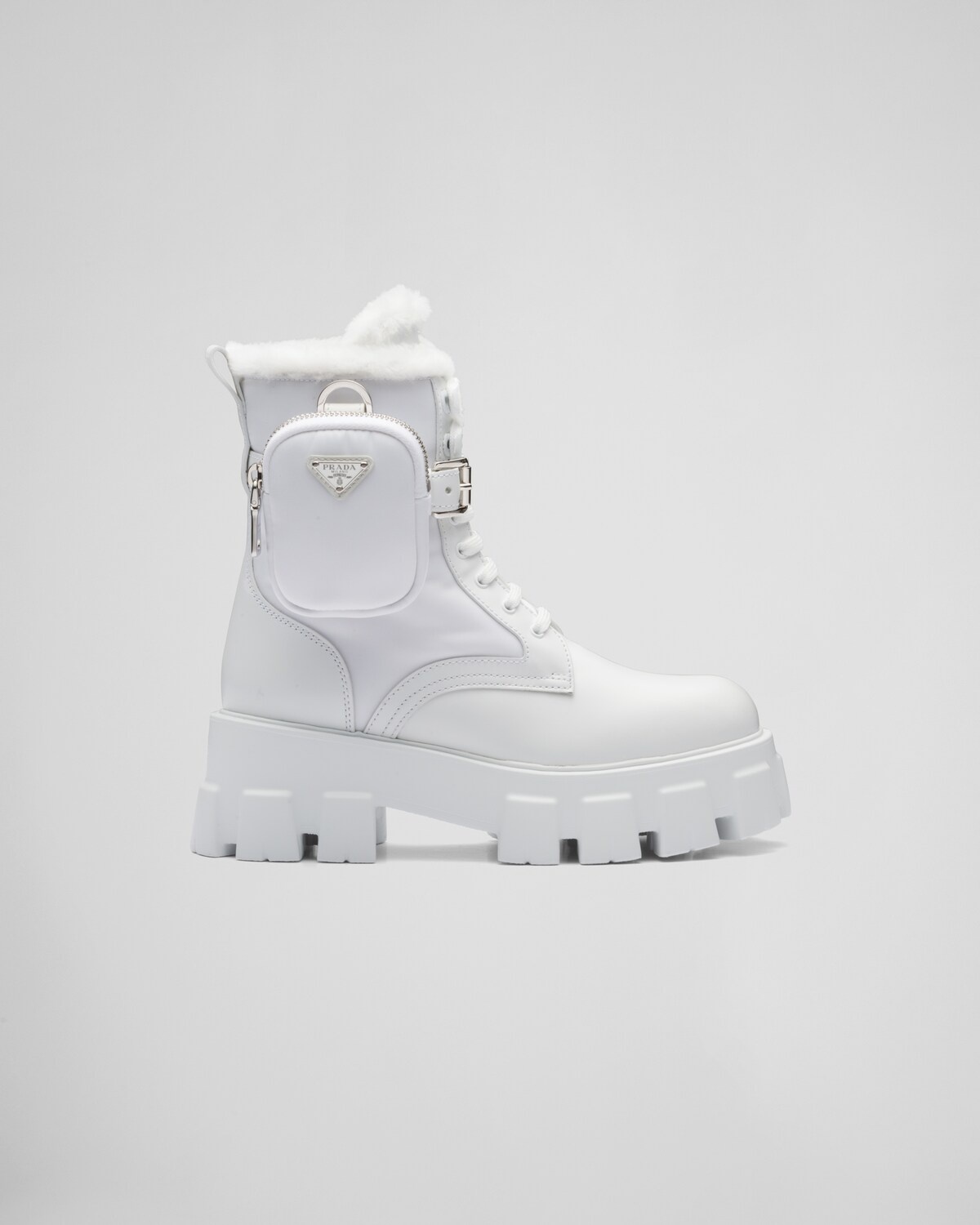 Monolith leather and nylon biker boots - 2