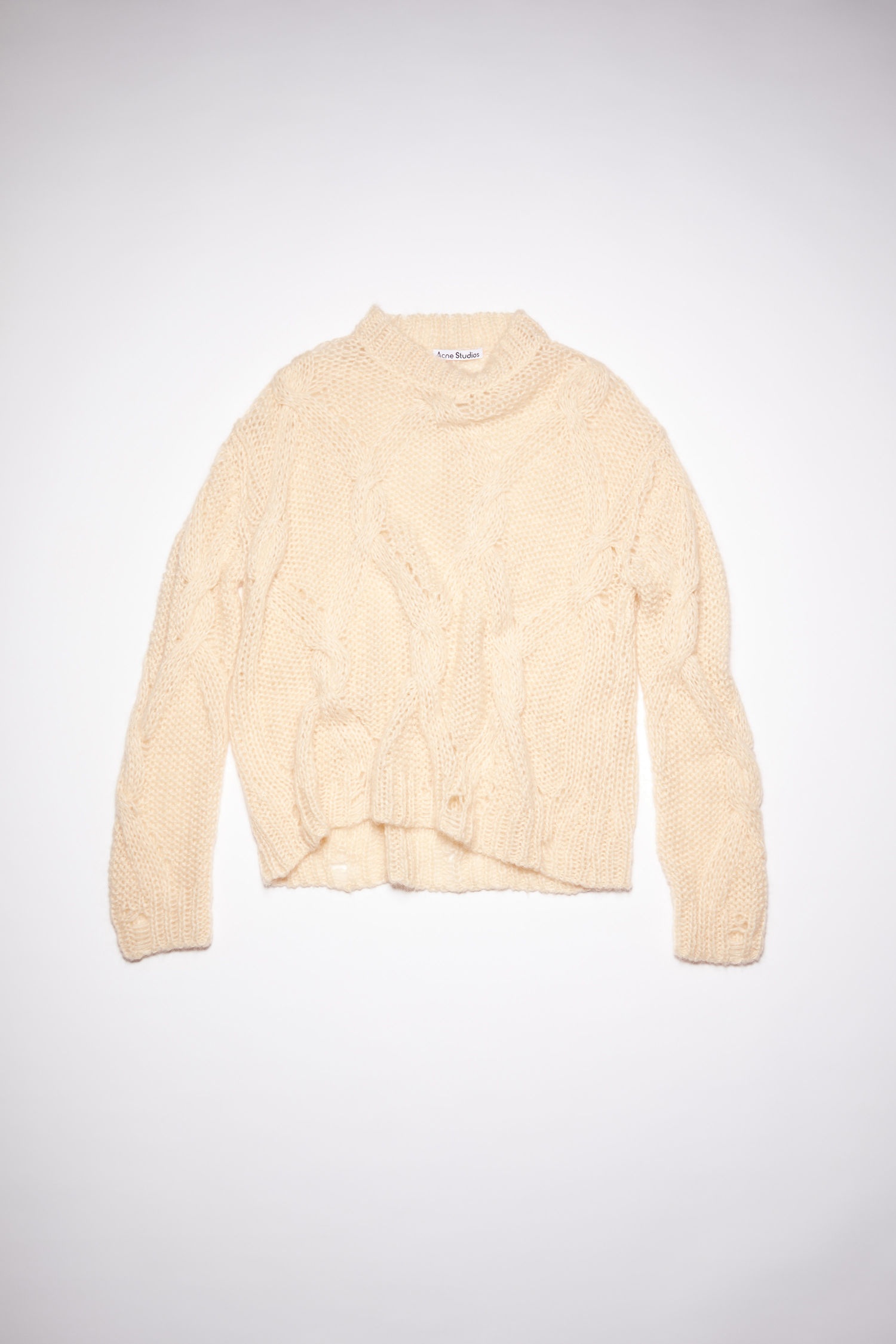 Cable knit sweater - Ivory white - 4