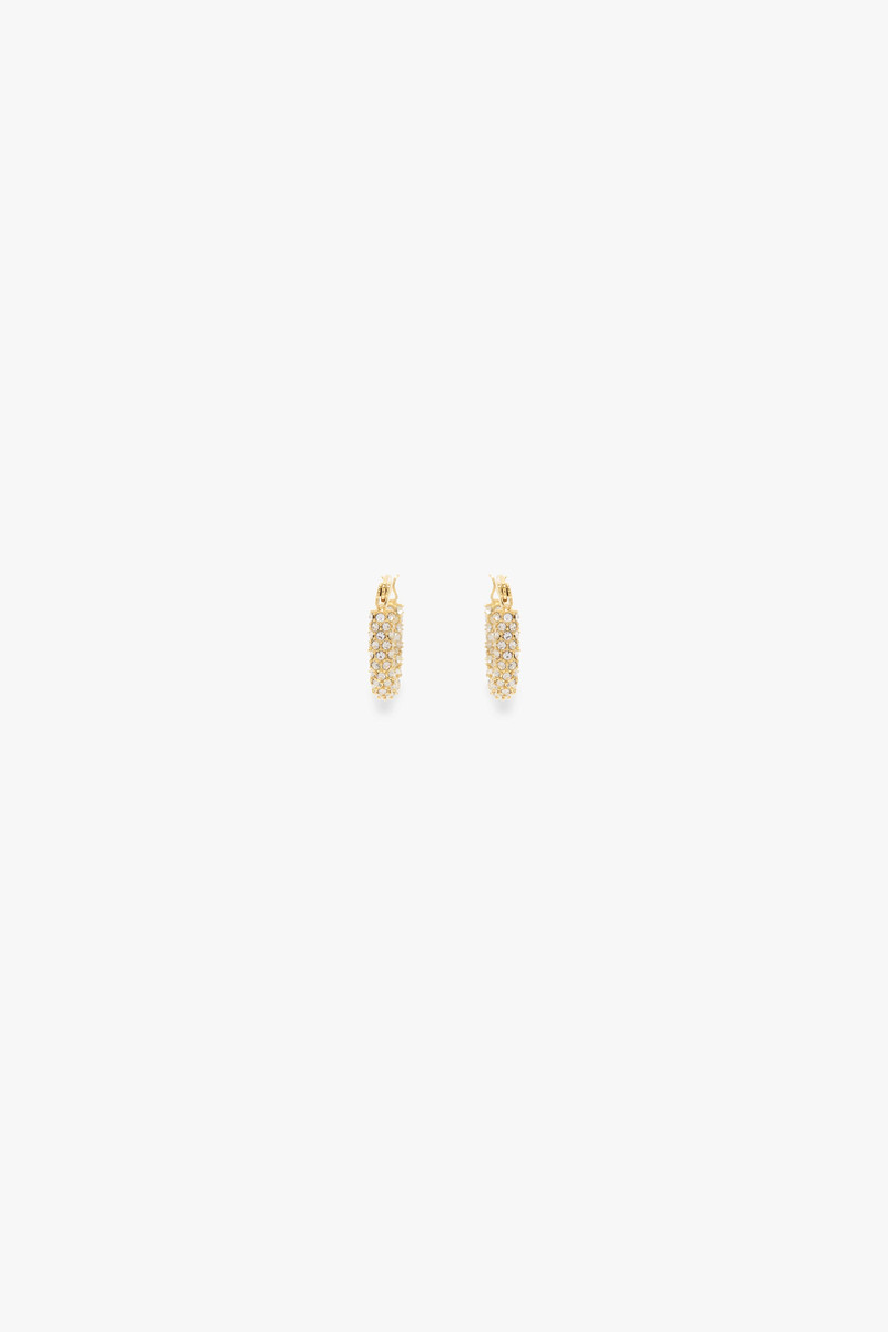 Medium Pavé Crystal Hoop Earrings 3