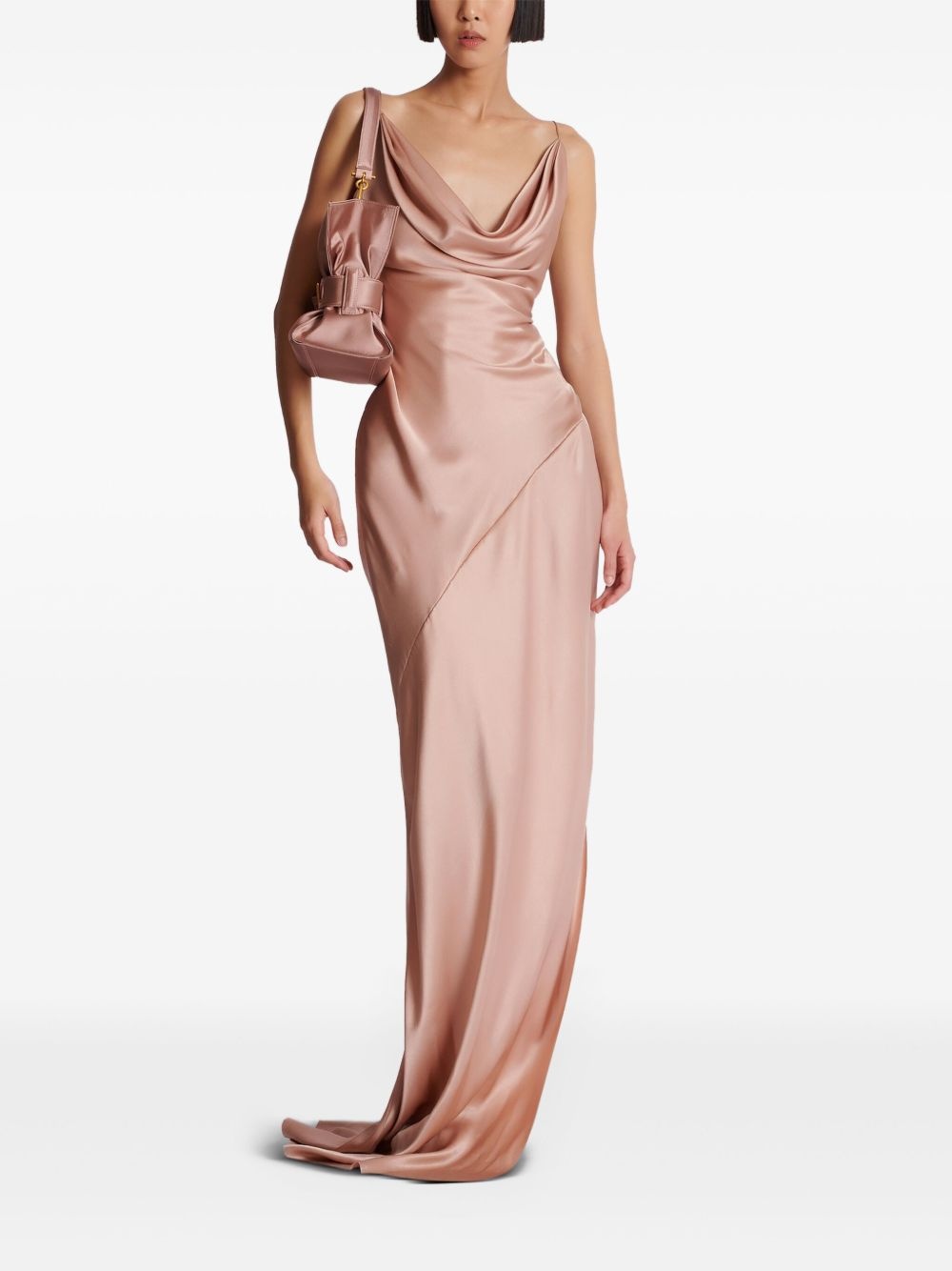 satin long dress - 2