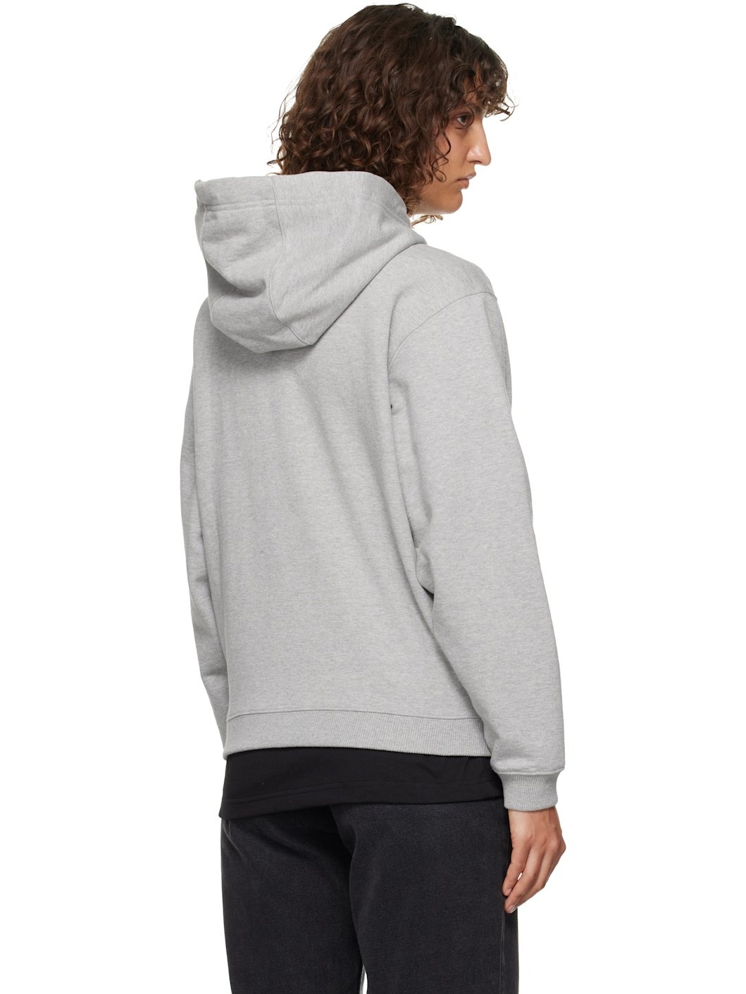 Gray Distressed Logo Hoodie - 3