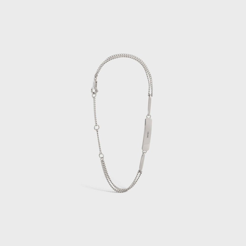 Celine Charms Gourmette Bracelet in Sterling Silver with Rhodium finish 1