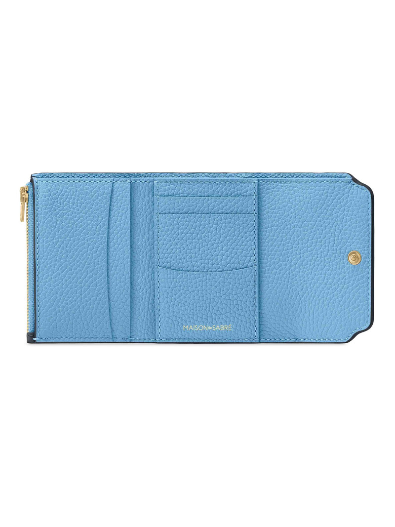 Women's Leather Trifold Wallet - Graphite Sky 3