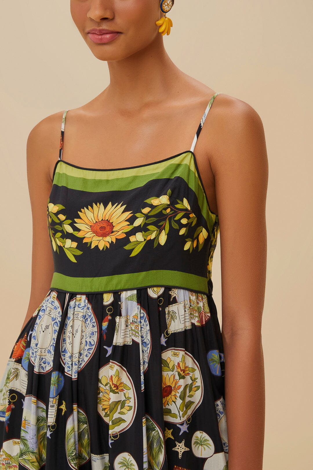 Black Trip Souvenir Maxi Dress - 3