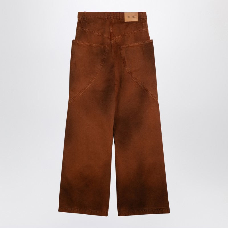 The Attico Brown Shaded Baggy Jeans Women - 2