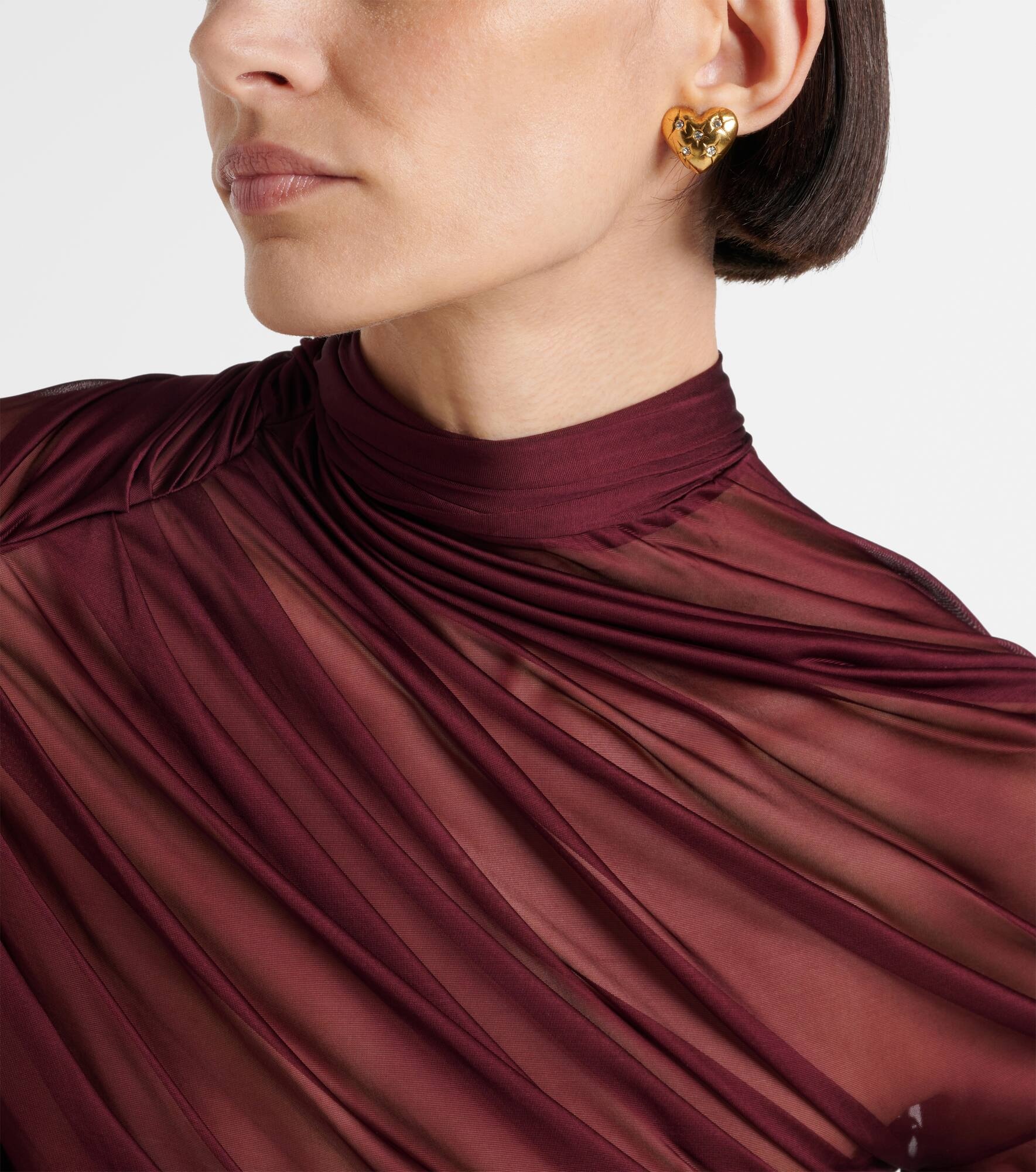 Jadon crystal-embellished heart earrings - 3
