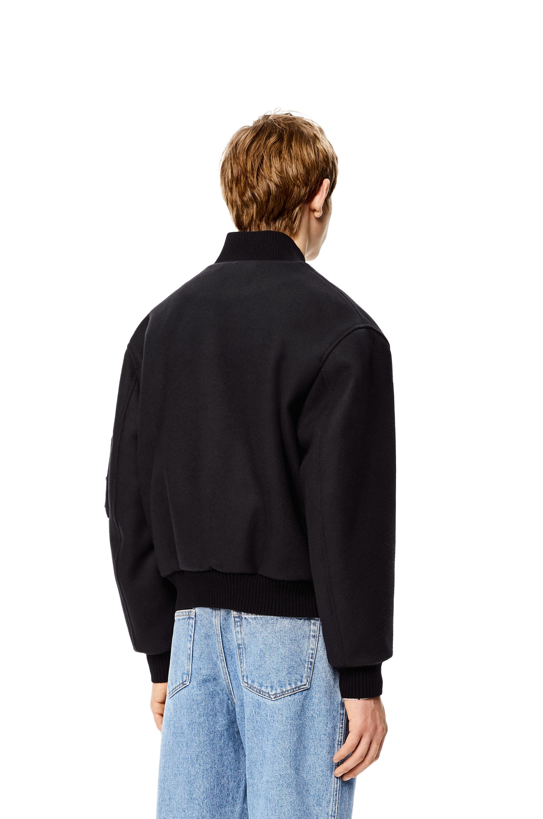 Bomber jacket in wool and polyester - 4